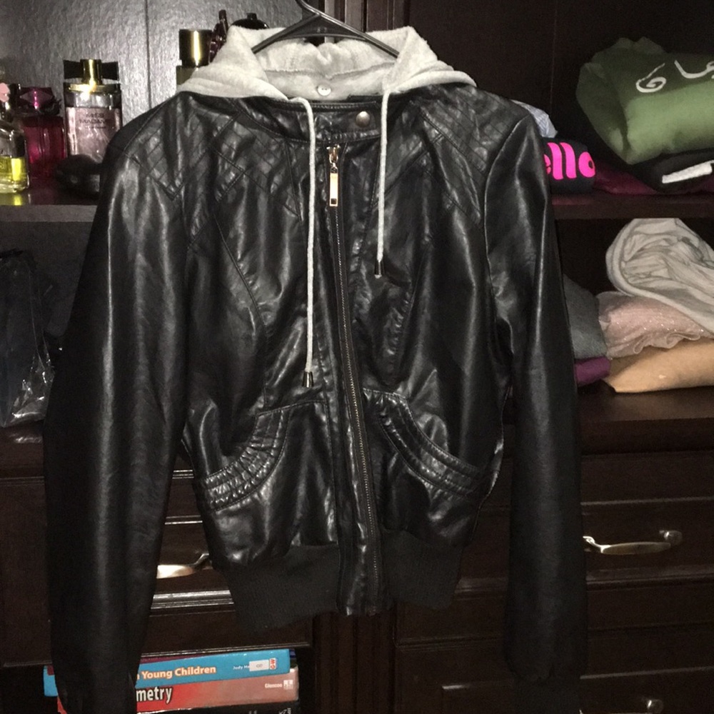 Faux leather jacket
